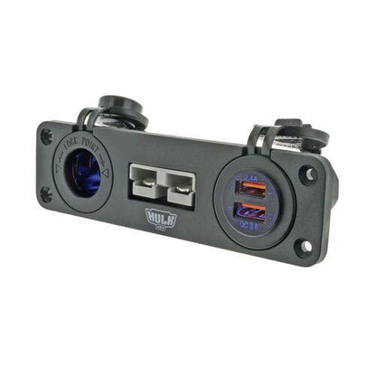 Triple Flush Mount Housing W/ 50A Plug Accessory Socket & Dual USB Hulk 4x4
