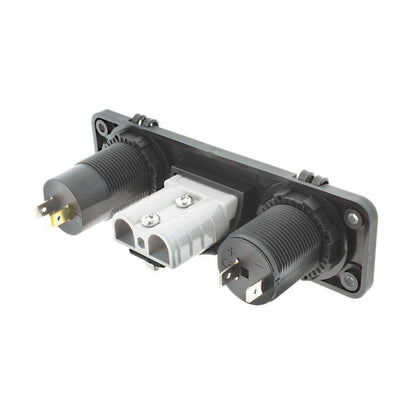 Triple Flush Mount Housing W/ 50A Plug Accessory Socket & Dual USB Hulk 4x4