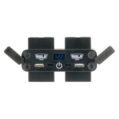 4 Way 12/24V DC Power Adaptor W/ Anderson USB & Voltmeter Touch Switch