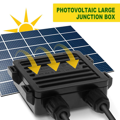 Solar Junction Box PV Connector with 2 Diodes for Panel 50W-170W 6A Open Cut Off-Grid