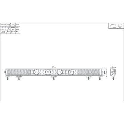 38” Laser Led Lightbar Combo Beam 975MM