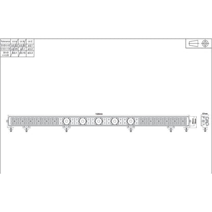 52” Laser Led Lightbar Combo Beam 1,326MM