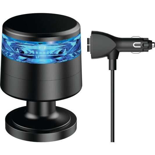 Led Blue Beacon 10-80V Magnet Mount 10X STRBE 2X Rot Pattns Low Profle Class I
