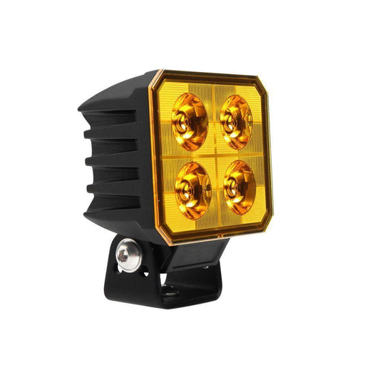 Led Square Flood Beam Amber Worklamp 60 Deg 4 Led’s 2,660 Lumens