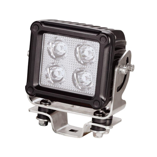 Led Square Worklamp Flood Beam 9 - 36V 60W 4 Led’s Black Hsng 6,380 Lumens Ip69K