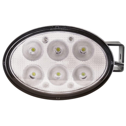 Led Oval Worklamp Flood Beam 10- 60V 60W 6 Led’s Black Hsng 6,600 Lumens
