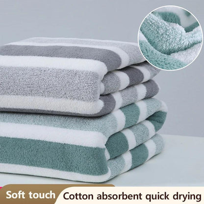 1 Pc Thickened Absorbent Bath Towel Soft Face Towel Open Cut Off-Grid