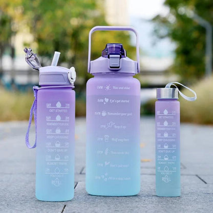 Water Bottle Motivational Drinking Bottle Sports Water Bottle With Time Marker Portable Reusable Plastic Cups Outdoor Travel Gym Open Cut Off-Grid