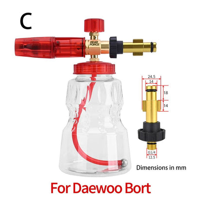 Pressure Washer Brass Snow Foam Lance Foam Nozzle Car Wash Foam Maker for Karcher Elitech Bort AR Bosch Pressure Washer