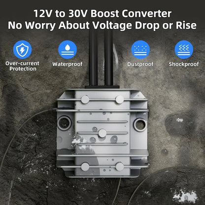 Cigarette Lighter Power Adapter DC 12V/24V to 48V 2A Boost Converter Power Cord for Starlink, RV, Surveillance, Boat 10-30V to 48V 2A