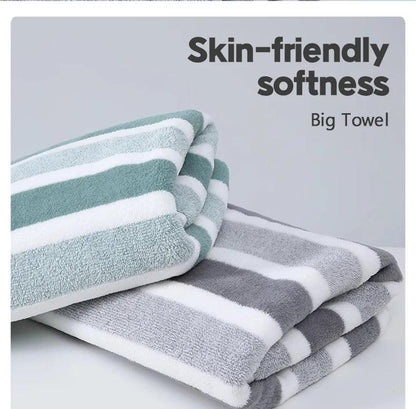 1 Pc Thickened Absorbent Bath Towel Soft Face Towel Open Cut Off-Grid