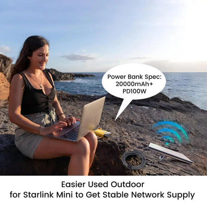 C to DC/D to D Power Adapter for Starlink Mini PD100W USB C Female to DC5521 Male Connector Charge Barrel Jack Power Adapter Open Cut Off-Grid