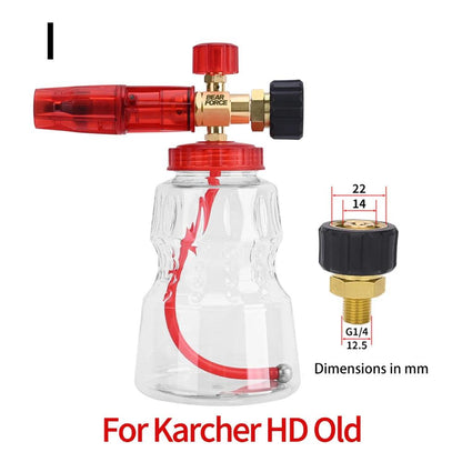 Pressure Washer Brass Snow Foam Lance Foam Nozzle Car Wash Foam Maker for Karcher Elitech Bort AR Bosch Pressure Washer