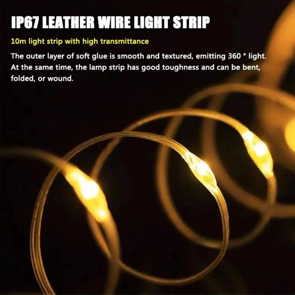 LED Rechargeable Camping Lamp Atmosphere 10M IPX4 Waterproof Recyclable Light Belt Outdoor Garden Decoration Lamp for Tent Room