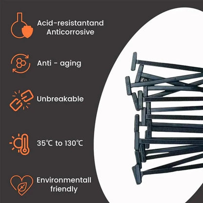 20/50100Pcs Multipurpose Nylon Universal Cable Tie Buckle Nylon Buckle Cable Tie Retainer Heavy Duty Nylon Zip Ties Self-Locking Open Cut Off-Grid