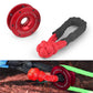 Upgrade High Load Capacity Recovery Ring Set Rope Retention Pulley+Hook Winch Rope With Protective Sleeve for Truck Vehicle