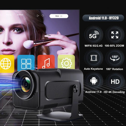 Magcubic Android 11 390ANSI HY320 Projector 4K Native 1080P Dual Wifi6 BT5.0 Cinema Outdoor Portable Projetor Upgrated HY300 Open Cut Off-Grid