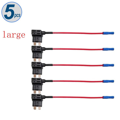 12V 24V Car Fuse Blades Holder Circuit Adapter Protector Splitter ATM APM Tap Micro Connector Truck Automobile Accessories Open Cut Off-Grid