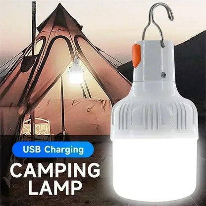 60W Emergency Light Outdoor Camping Supplies Edc Outdoor USB Rechargeable LED Light Bulb Lantern Hiking Sports Entertainment Open Cut Off-Grid