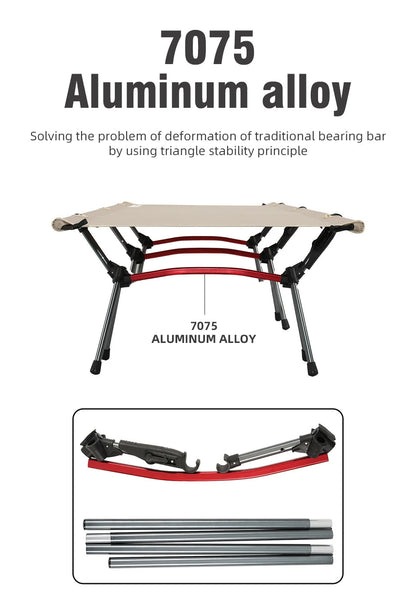 Folding Camping Bed Portable Outdoor Bed For Adults & Kids Camping Open Cut Off-Grid