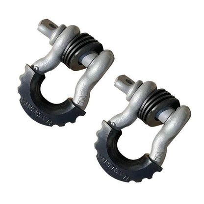 Anti-Rust Bow Shackle 5/8" D-Ring Shackle 42,990lbs Break Strength with Isolator &Washers Kit for Jeep Off-Road Vehicle Recovery Open Cut Off-Grid