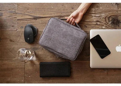 Cable Storage Bag Waterproof Digital Electronic Organizer Portable USB Data Line Charger Plug Storage Bag Travel Cable Organizer Open Cut Off-Grid