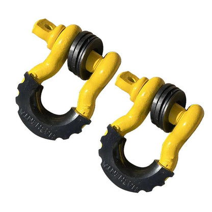 Anti-Rust Bow Shackle 5/8" D-Ring Shackle 42,990lbs Break Strength with Isolator &Washers Kit for Jeep Off-Road Vehicle Recovery Open Cut Off-Grid