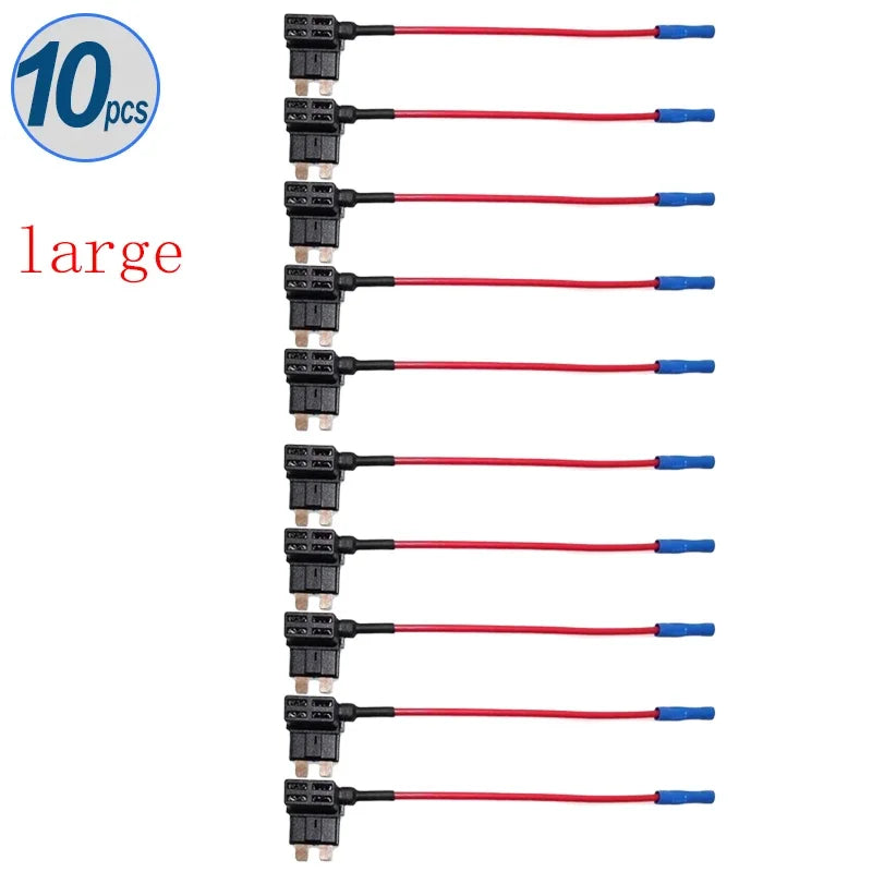 12V 24V Car Fuse Blades Holder Circuit Adapter Protector Splitter ATM APM Tap Micro Connector Truck Automobile Accessories Open Cut Off-Grid