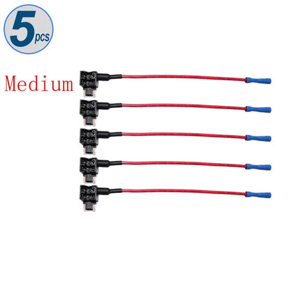 12V 24V Car Fuse Blades Holder Circuit Adapter Protector Splitter ATM APM Tap Micro Connector Truck Automobile Accessories Open Cut Off-Grid