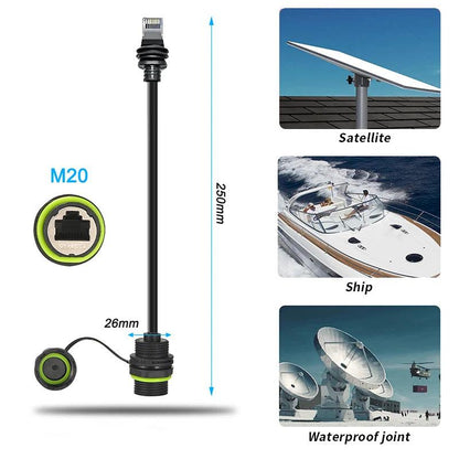 50/100cm Starlink Ethernet Adapter Gen 3 Mini Starlink Cable Extension to RJ45 Coupler Waterproof with Starlink Gen 3 Dish Open Cut Off-Grid