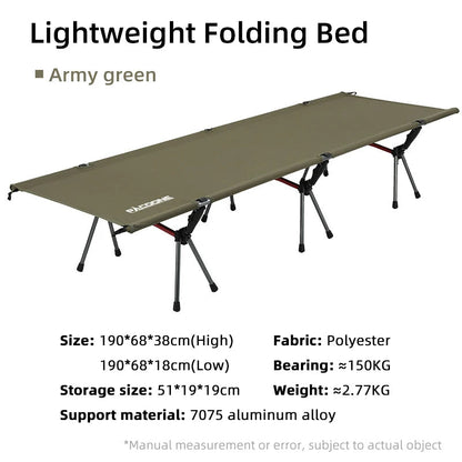 Folding Camping Bed Portable Outdoor Bed For Adults & Kids Camping Open Cut Off-Grid
