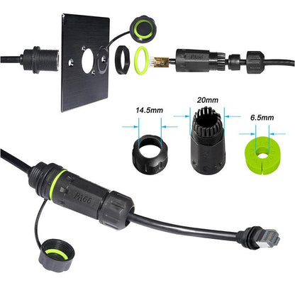 50/100cm Starlink Ethernet Adapter Gen 3 Mini Starlink Cable Extension to RJ45 Coupler Waterproof with Starlink Gen 3 Dish Open Cut Off-Grid