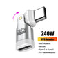 AUFU PD240W OTG USB C to Type C Adapter 540 Rotation Type-C Male to Female Converter for Macbook Xiaomi Samsung OTG Connector