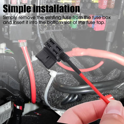 12V 24V Car Fuse Blades Holder Circuit Adapter Protector Splitter ATM APM Tap Micro Connector Truck Automobile Accessories Open Cut Off-Grid