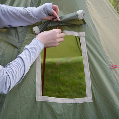 Ultralight Outdoor Camping Pyramid Tent Backpacking Hiking Tents For 1-2 Person Outdoor Camping Tent with Chimney Hole Open Cut Off-Grid