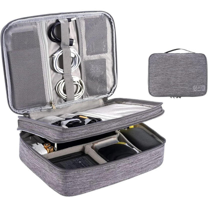 Cable Storage Bag Waterproof Digital Electronic Organizer Portable USB Data Line Charger Plug Storage Bag Travel Cable Organizer Open Cut Off-Grid