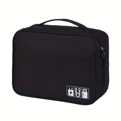 Cable Storage Bag Waterproof Digital Electronic Organizer Portable USB Data Line Charger Plug Storage Bag Travel Cable Organizer Open Cut Off-Grid