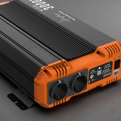 FCHAO 6000W Pure Sine Wave Inverter, 12/24/48V to 220V Converter, AU Socket, LCD Display & Remote Control,for Home, Camping, RV