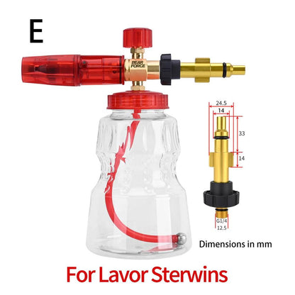 Pressure Washer Brass Snow Foam Lance Foam Nozzle Car Wash Foam Maker for Karcher Elitech Bort AR Bosch Pressure Washer