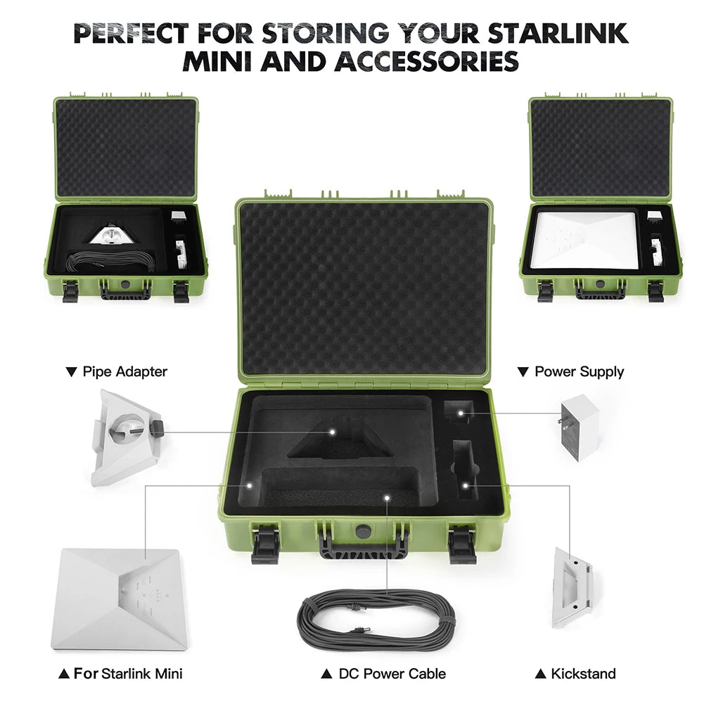 Carrying Case for StarLink Mini Kit Travel Case Waterproof Protective Case Organizer Storage Box for StarLink Mini Accessories