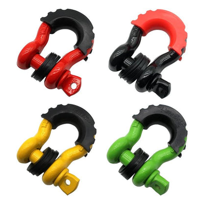 Anti-Rust Bow Shackle 5/8" D-Ring Shackle 42,990lbs Break Strength with Isolator &Washers Kit for Jeep Off-Road Vehicle Recovery Open Cut Off-Grid