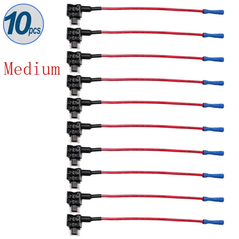 12V 24V Car Fuse Blades Holder Circuit Adapter Protector Splitter ATM APM Tap Micro Connector Truck Automobile Accessories Open Cut Off-Grid
