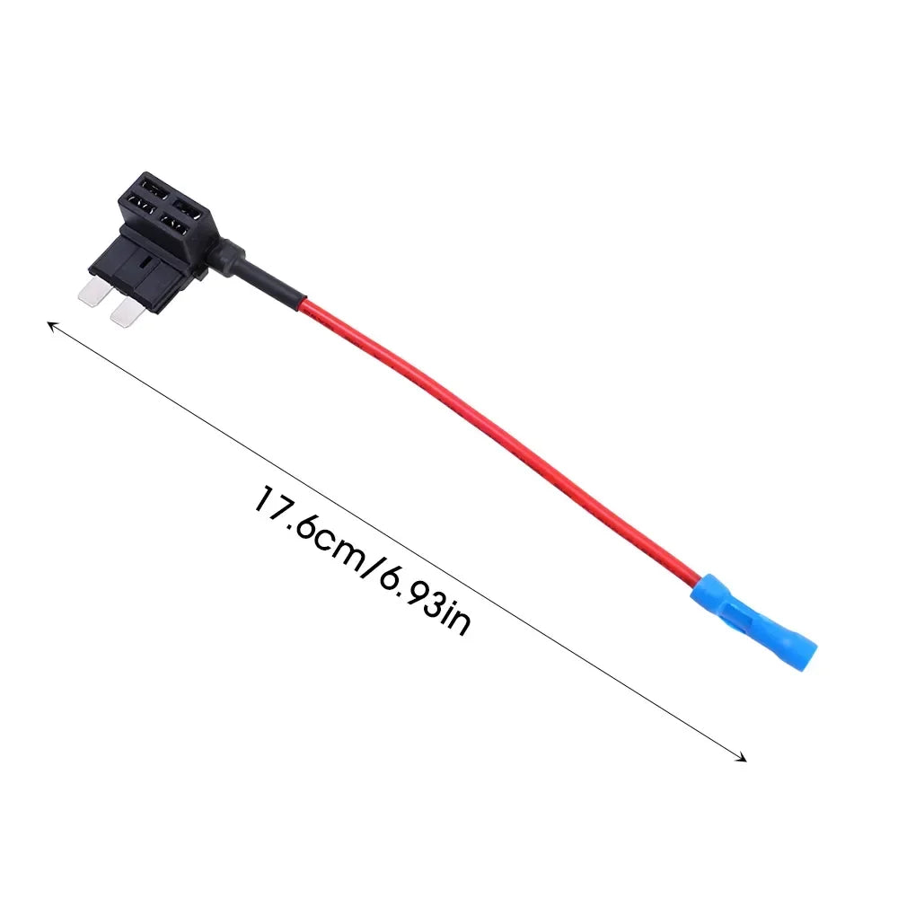 12V 24V Car Fuse Blades Holder Circuit Adapter Protector Splitter ATM APM Tap Micro Connector Truck Automobile Accessories Open Cut Off-Grid