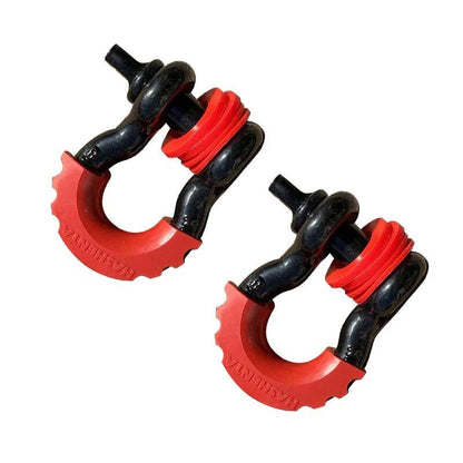 Anti-Rust Bow Shackle 5/8" D-Ring Shackle 42,990lbs Break Strength with Isolator &Washers Kit for Jeep Off-Road Vehicle Recovery Open Cut Off-Grid