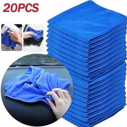 1-20Pcs Microfiber Towels Car Wash Drying Cloth Towel Household Cleaning Cloths Auto Detailing Polishing Cloth Home Clean Tools Open Cut Off-Grid