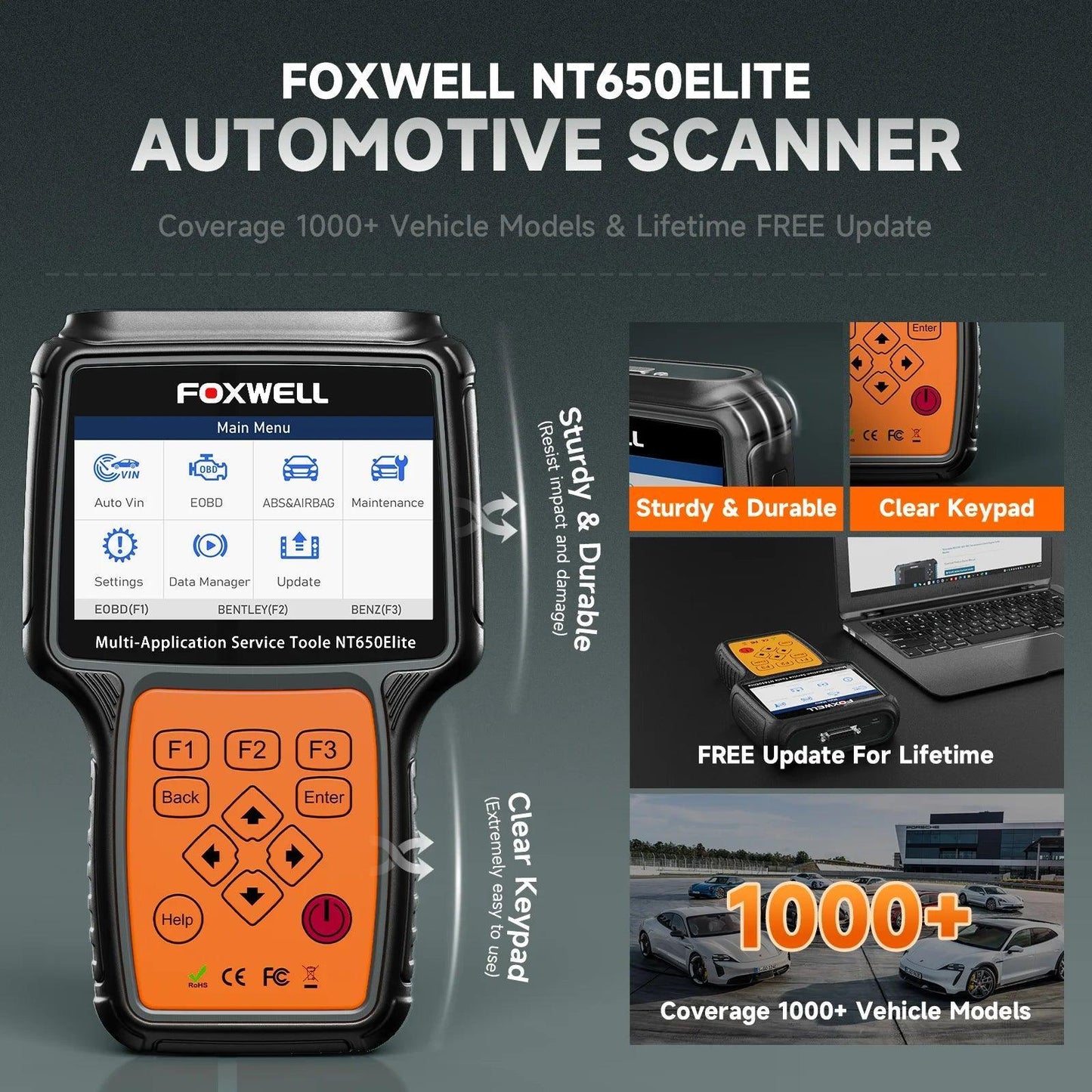 FOXWELL NT650 Elite OBD2 Automotive Scanner