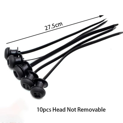 20/50100Pcs Multipurpose Nylon Universal Cable Tie Buckle Nylon Buckle Cable Tie Retainer Heavy Duty Nylon Zip Ties Self-Locking Open Cut Off-Grid