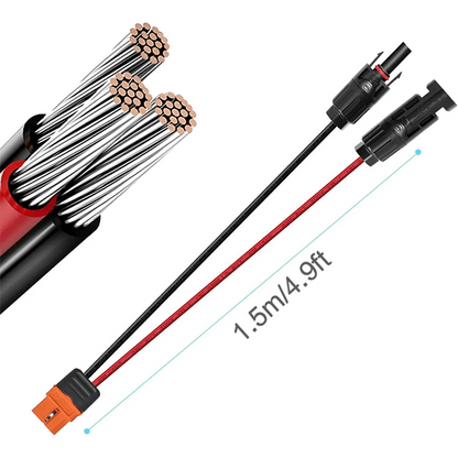 Solar mc4 Connector to XT60i Adapter Cable Open Cut Off-Grid