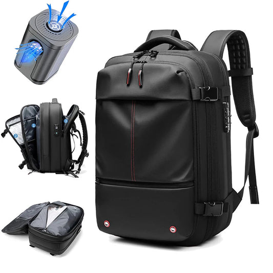 Travel Men 17 inch Laptop Backpack vacuum compression Backpack Business Large Capacity school Backpack expand outdoor backpack Open Cut Off-Grid