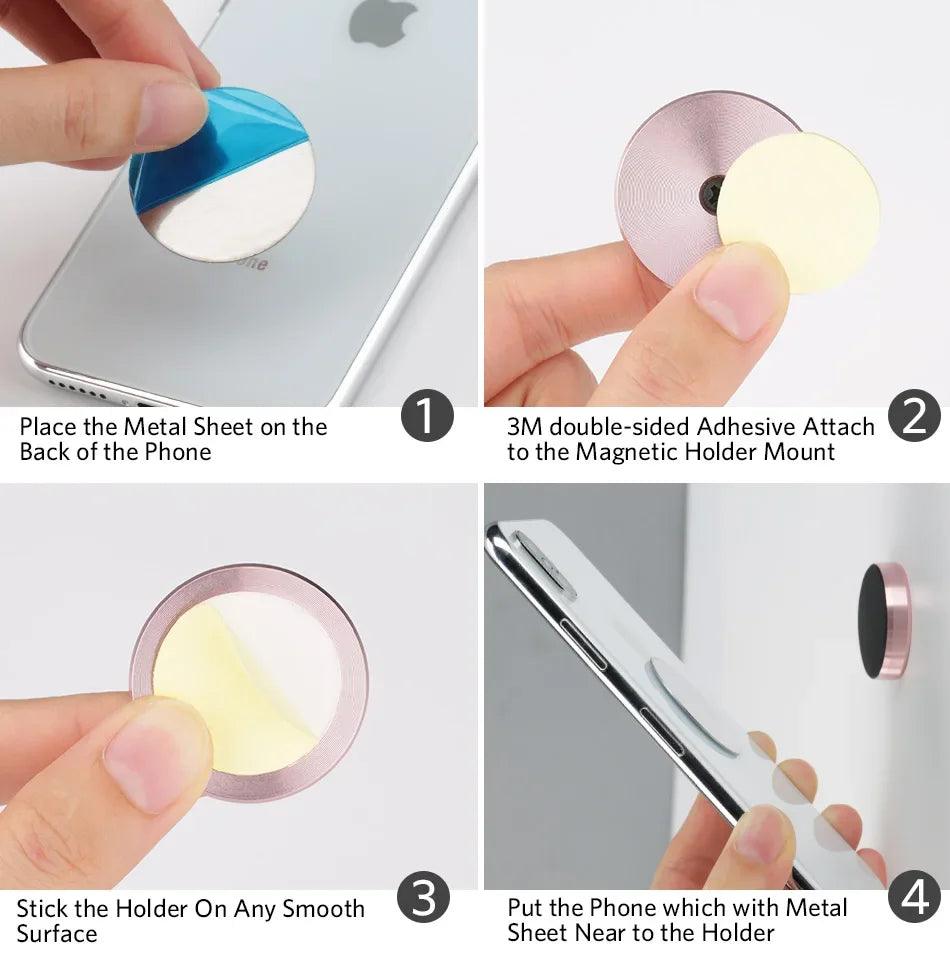 Magnetic Car Phone Holder Universal Car Phone Stand for iPhone Xiaomi Huawei Samsung Dashboard Wall Mounted Car Magnet Sticker